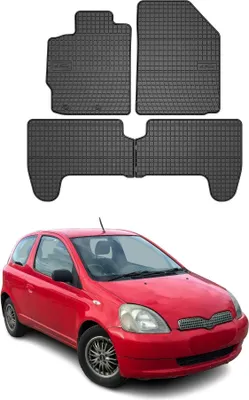 Immagine prodotto di 1999-2005 Toyota Yaris tappetini in gomma nera 4 pz