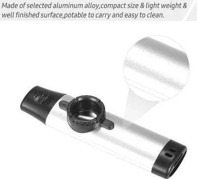 Zdjęcie produktu dla Kazoo ze stopu aluminium instrument dęty drewniany dla początkujących srebrny