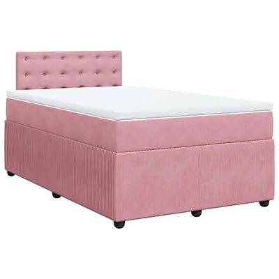 Produktbild von Boxspringbett mit Matratze Rosa 120x200 cm Samt