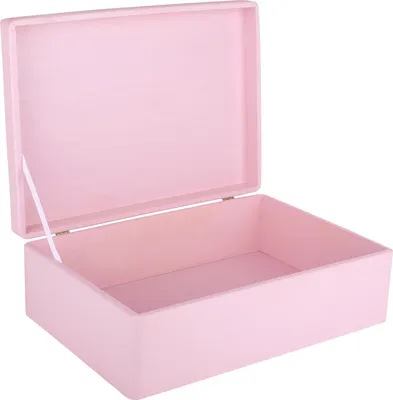 Image de Creative Deco Boite de Rangement en Bois Rose 40 x 30 x 14 cm (+/- 1 cm)