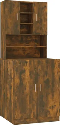 Produktbild von vidaXL Waschmaschinenschrank Räuchereiche Holzwerkstoff