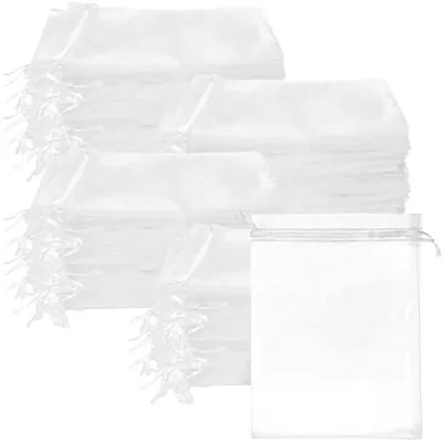 Zdjęcie produktu dla Woreczki organzy białe do biżuterii prezent ślub 15X20 cm 200 szt