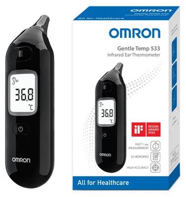 Produktbild von OMRON Gentle Temp 533 Fieberthermometer Ohr für Kinder, Babys & Erwachsene