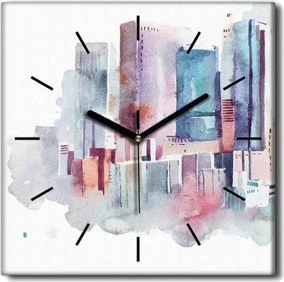 Produktbild von Coloray Uhr auf Leinwand 30x30 cm Wand Uhr Dekoration Wohnzimmer Segeltuch schwarze Hände -Landschaftsarchitektur