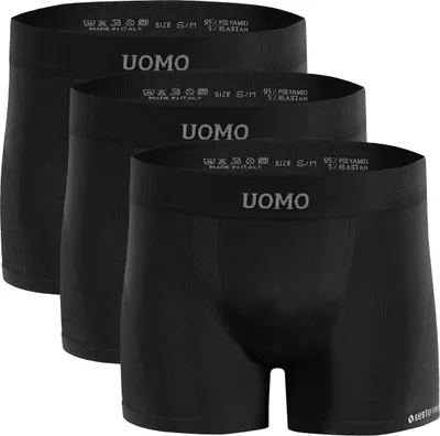 Produktbild von Sesto Senso Herren Boxershorts nahtlos 3er Pack Solar BM07 P100 | Atmungsaktiv & elastisch | Bequeme Passform | Größe S–XL | Premium Unterwäsche