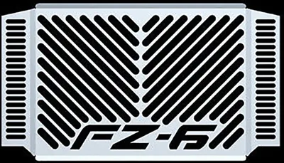 Obrázek produktu pro Kryt chladiče ZIEGER kompatibilní s Yamaha FZ6 | Fazer BJ 2007-10 Design Logo stříbrná