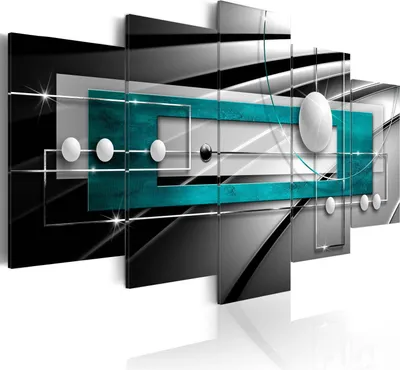 Produktbild von Leinwandbilder 200x100 cm a-A-0209-b-p Vlies Leinwandbild 5 tlg Kunstdruck modern Wandbilder XXL Wanddekoration Design Wand Bild ABSTRAKT