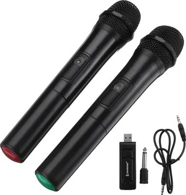Produktbild von Wireless Microphone Mikrofon Set 2 Kanal UHF/VHF Hand Funkmikrofon Drahtlos Mic