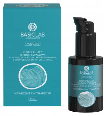 Produktbild von Peeling BASICLAB Acidumis regenerierend 30 ml, 8% Milchsäure, 6% Lactobionsäure, 3% Gluconolacton