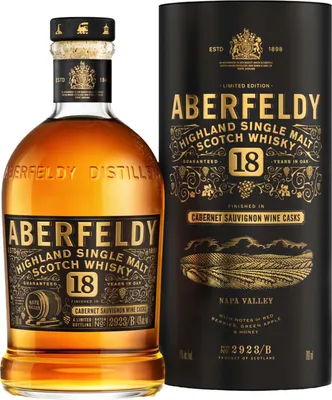Produktbild von Aberfeldy 18 Years Old Cabernet Sauvignon Wine Casks NAPA VALLEY 43% Vol. 0,7l in Geschenkbox