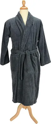 Immagine prodotto di A&R 025.50 | Accappatoio da uomo con collo a scialle /  Oeko-Tex - Colore: Grafite - Taglia: 4XL