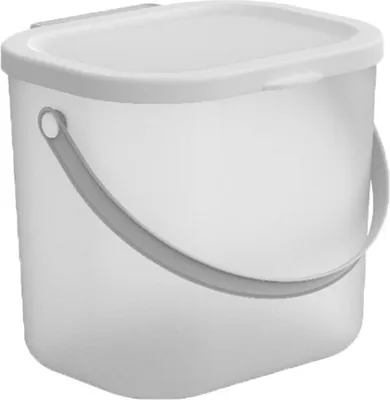 Zdjęcie produktu dla Pojemnik na detergenty Rotho 6L Albula - Pojemnik na detergenty 23,5 x 20,0 x 20,8 cm - Pojemnik z pokrywą suchy - Przechowywanie detergentów bezpiecznie zamykane