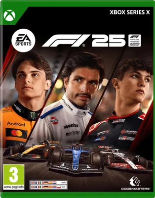 The cover art for the EA Sports F1 25 video game for Xbox Series X.