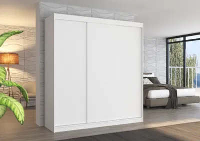 Obrázek produktu pro Šatní skříň s policemi 200 cm GAKRIA - bílá