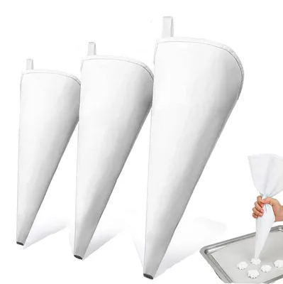 Obrázok produktu pre 3 kusy látkových vreciek na potraviny, rozmery 40/35/30 cm, opakovane použiteľné, bavlna, potiahnuté