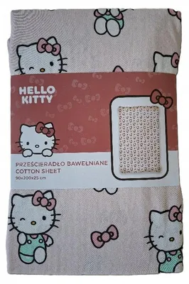 Produktbild von Carbotex Hello Kitty Baumwolle Spannbettlaken 90x200 cm