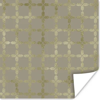 Produktbild von MuchoWow® Poster Muster - Luxus - Gold 75x75 cm - Wand Dekoration