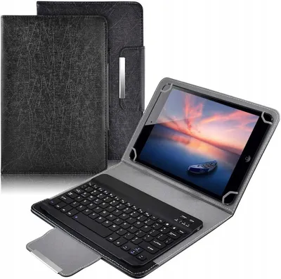 Zdjęcie produktu dla OMNA | Uniwersalne etui z klawiaturą Bluetooth - 9,7"-10,1" - Czarne - Kompatybilne z Android, Windows