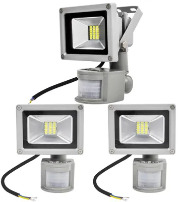 Produktbild von 3pcs 20W LED Strahler Fluter Spot Außenstrahler Flutlich mit Bewegungsmelder,Greenmigo Kaltweiß Wandstrahler IP65 Wasserdicht AC 85-265V