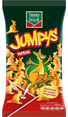 Immagine prodotto di Divertenti canguri freschi Jumpys al gusto di paprika fine 75g