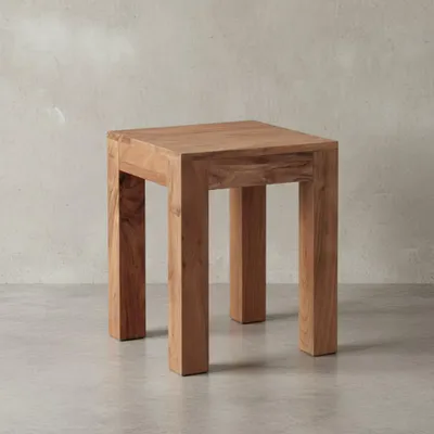 Massivholz-Tisch NAKO_ Handgefertigt_ 45x40x45 cm_ Sheeshamholz_ 50kg Belastbarkeit - KADIMA DESIGN_Farbe_ Beige_ Größe_ 35x35x45 cm_#sku_BARWL1.589#