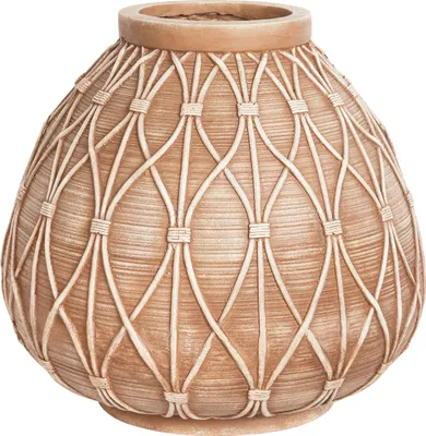 Produktbild von BELIANI Blumenvase, hellbraun, Blumentopf für den Innen- und Außenbereich, Boho