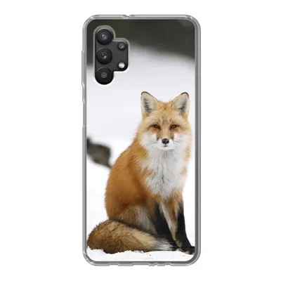 Produktbild von MuchoWow® Handyhülle Schutzhülle Hülle für Samsung Galaxy A32 5G Fuchs - Schnee - Winter Silikon Softcase Handy Hülle - Softcase