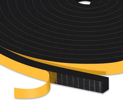 Produktbild von Schaumstoffband – Selbstklebend – 10 mm x 6 mm – 8 m – Dichtung für Türen und Fenster