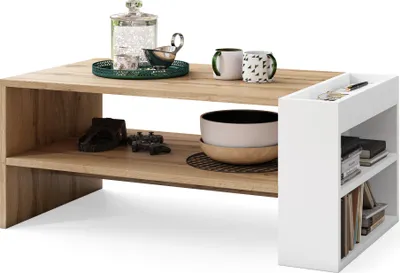 Produktbild von Design Couchtisch Nefri Tisch Wohnzimmertisch mit Ablagefläche