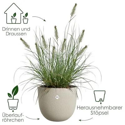 Produktbild von elho Sereh Rund, Beige, Kunststoff, 13 l, Rund, 100%, 100%