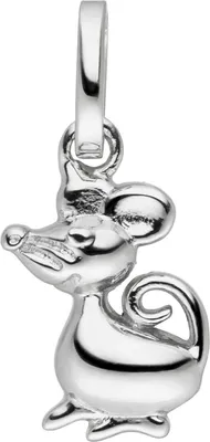 Produktbild von Anhänger Maus aus 925 Silber rhodiniert Halsschmuck für Kinder