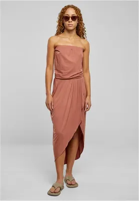 Obrázek produktu pro Dámské šaty Urban Classics Ladies Viscose Bandeau Dress terracotta - 3XL