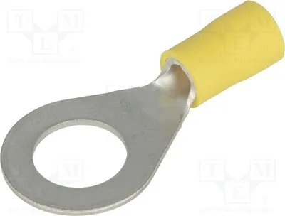 Produktbild von 5x Kabelschuh: Ring Klemmverbindung Ø: 10,5mm M10 2,5÷6mm2 gelb FVGS10-6 Isoliert