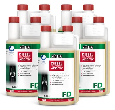 Produktbild von MATHY-FD Diesel-Pflege-Kraftstoffadditiv 5 x 1,0 l - Diesel-Additiv für dauerhafte Kraftstoffpflege