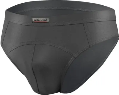 Produktbild von Sesto Senso Herren Slipy Nipper - Komfortable Baumwollunterwäsche mit Elasthan, Sportlicher Schnitt, Flache Nähte, Nicht Einengender Bund, Farbe: Grafit, Für Männer, Modell SM02, Ideal für Alltag L