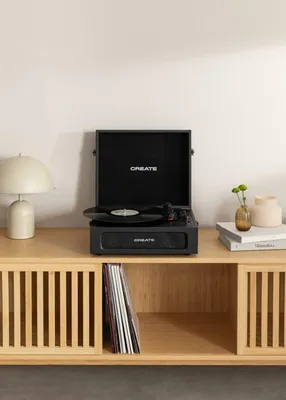 Produktbild von RECORD PLAYER RETRO - Retro-Plattenspieler mit Bluetooth, USB, SD, MicroSD und MP3 record/Player