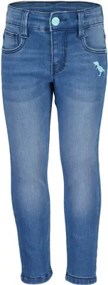 Produktbild von Blue Seven Kinder Jungs Jog-Jeans mit kleiner Dino-Stickerei - Jeanshose im 5-Pocket-Stil