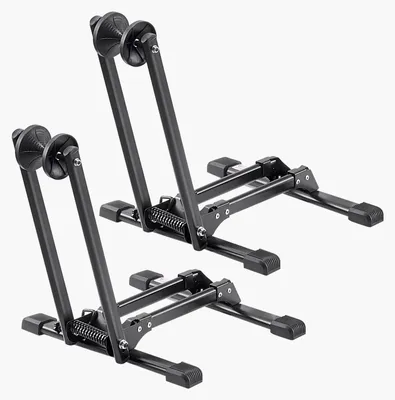 Produktbild von SucceBuy Fahrradständer, 2er-Pack, klappbar, geeignet für Mountainbikes und Fahrräder mit einer Größe von 508–736,6 mm, aus robustem Kohlenstoffstahl, perfekt für kompakte Bereiche wie Eingangsbereiche und Garagen