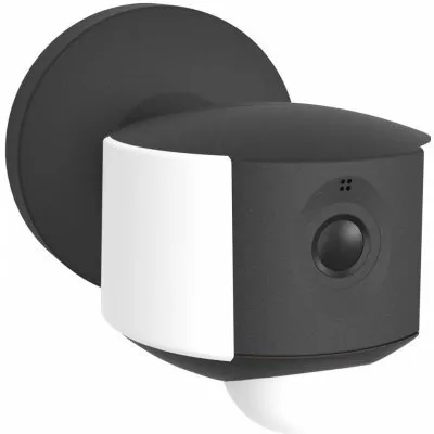 Produktbild von LED Wandleuchte mit Überwachungskamera Sensor Wlan Handy App Schwarz