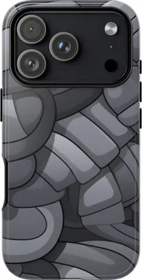 Produktbild von Graues abstraktes Röhrenmuster – Hülle Kompatibel mit iPhone 17 Pro