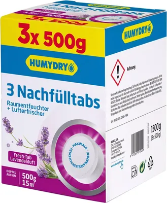 Produktbild von HUMYDRY Raumentfeuchter Entfeuchter Tab Nachfüll-Tab 3x