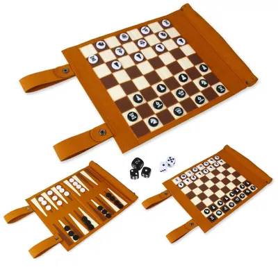 Immagine prodotto di Solidchoice - Set da gioco portatile di scacchi e backgammon in microfibra
