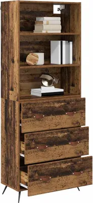 Obrázek produktu pro vidaXL Highboard old wood 69,5 x 34 x 180 cm materiál na bázi dřeva