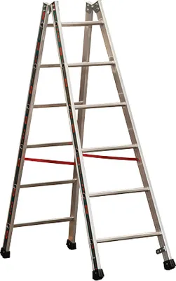 Produktbild von Alu-Sprossen Stehleiter Mod. S305 - Sprossenanzahl: 2 x 6, Länge: 1,80 m