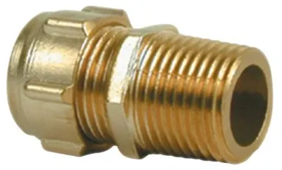Productafbeelding van Wieland Moellersdorf schroefkoppeling Conex 302TA, 16 mm x 1/2" conisch buitengewind, messing, 1 stuk.