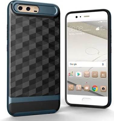 Produktbild von Hülle für Huawei P10 Backcover Case Handy Schutzhülle - Cover 3D Prisma Design Navy Blau