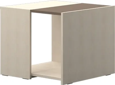 Produktbild von Jugendzimmer - Tisch Matthias 10, Farbe: Creme / Braun - Abmessungen: 47 x 57 x 56 cm (H x B x T)