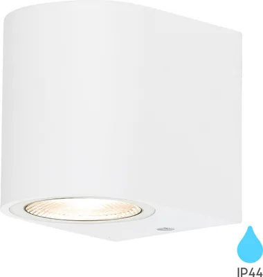 Produktbild von Braytron LED Wandleuchte Außen Weiß Rund GU10 Down Außenwandleuchte Wandlampe IP44
