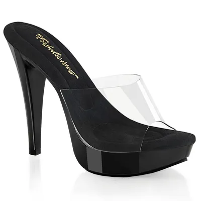Produktbild von COCKTAIL-501 Damen Slipper von Fabulicious, Transparent Schwarz , EU 40, US 10