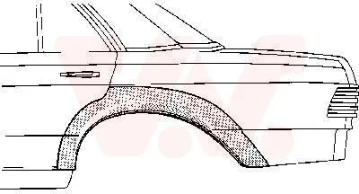 Produktbild von VAN WEZEL Seitenwand Reparaturblech passend für MERCEDES-BENZ S-Klasse Limousine (W116)